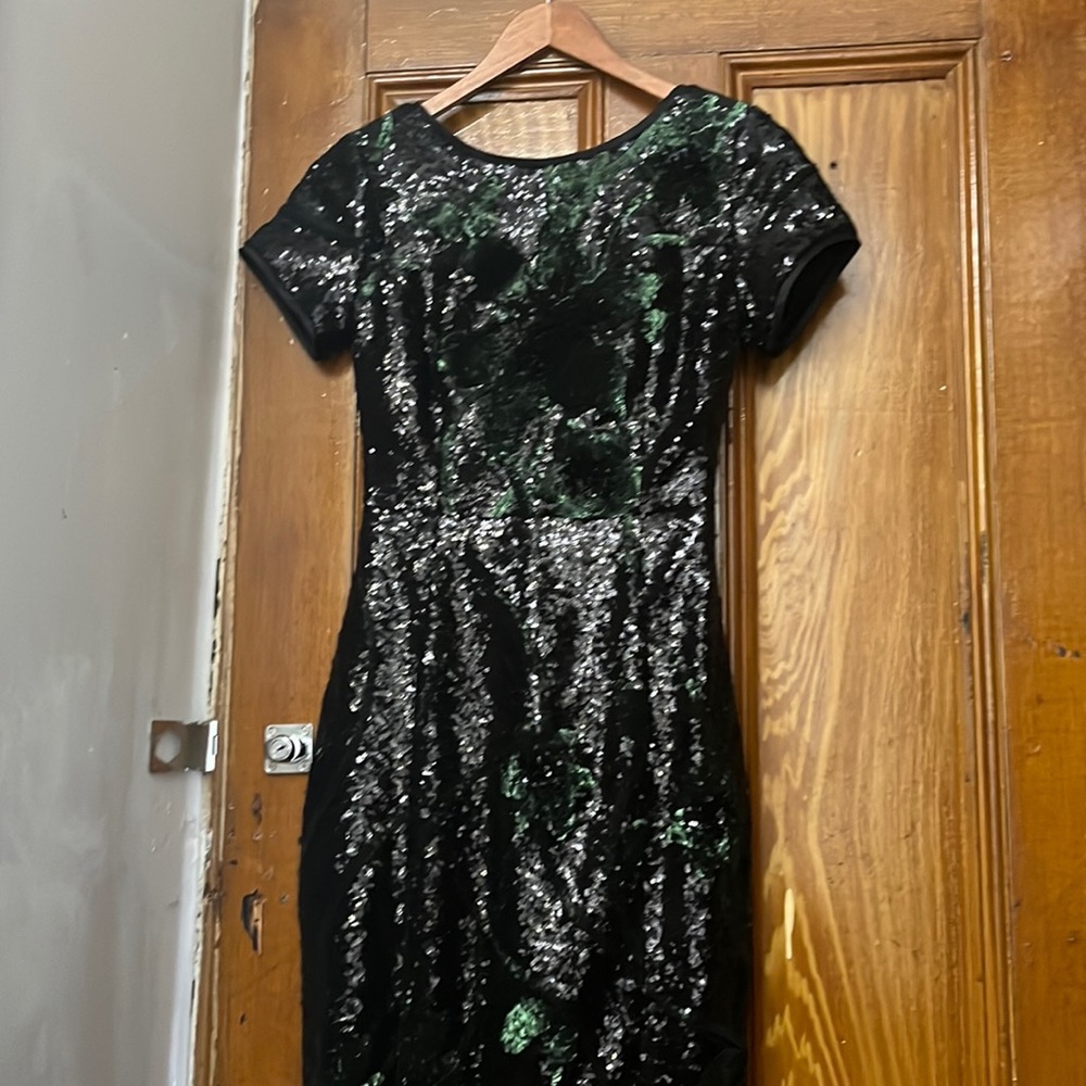 Brand new hand beaded one of a kind Vivienna lorikeet couture gown